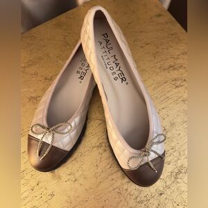 SOLD  New Paul Mayer Attitudes Quilted Cap Toe Ballet Flats. Size:8.5